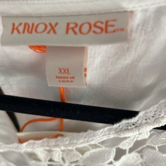Knox Rose NWT Women’s White Dress With Belt Tie Size XXL - Picture 2 of 9